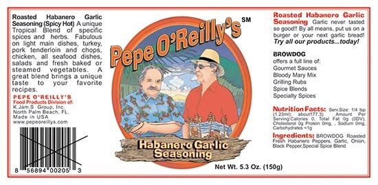 Christine Solazzi, Logo Design, Graphic Design, Label, Pepe O'Reilly, Habanero Garlic Seasoning