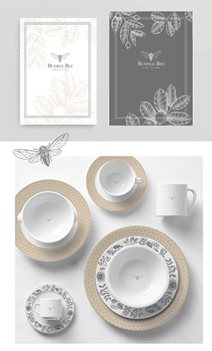 Christine Solazzi, Corporate Branding, Graphic Design, Digital Marketing, Package Design, Bumble Bee Fine China