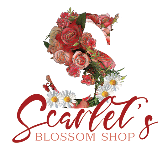 Christine Solazzi, Creative Brand Land, Corporate Branding, Graphic Design, Digital Marketing, Package Design, Scarlet's Blossom Shop Logo